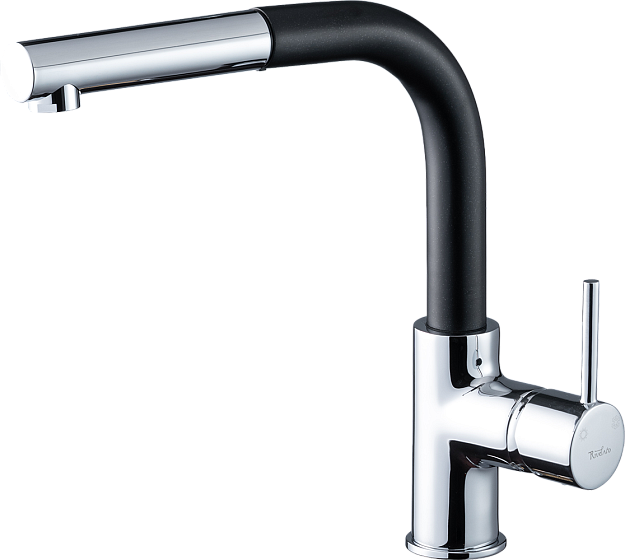 Фото товара: Rivelato LEDRO 9022200 antracite/cromo, смеситель, гранит, антрацит/хром