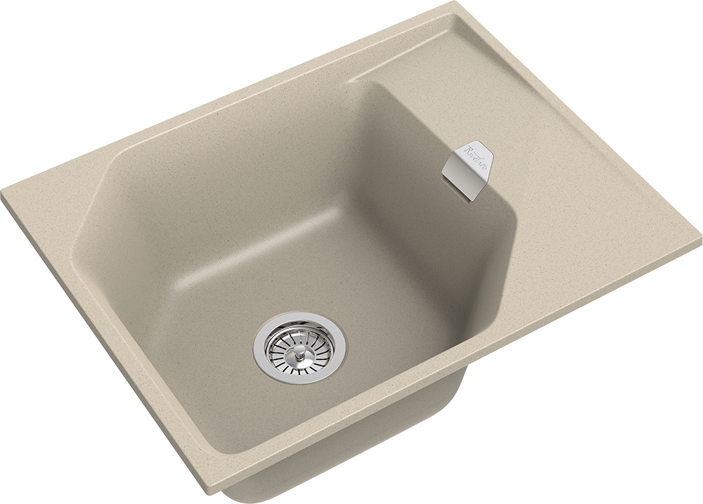 Детальное фото товара: Rivelato LOCUS LS-65 beige scuro, мойка, гранит, темно-бежевый