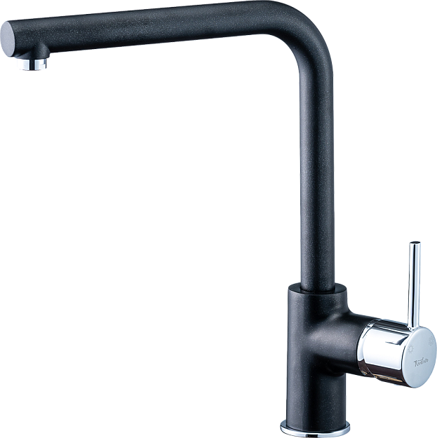 Фото товара: Rivelato VICO 9021608 antracite/cromo, смеситель, гранит, антрацит/хром