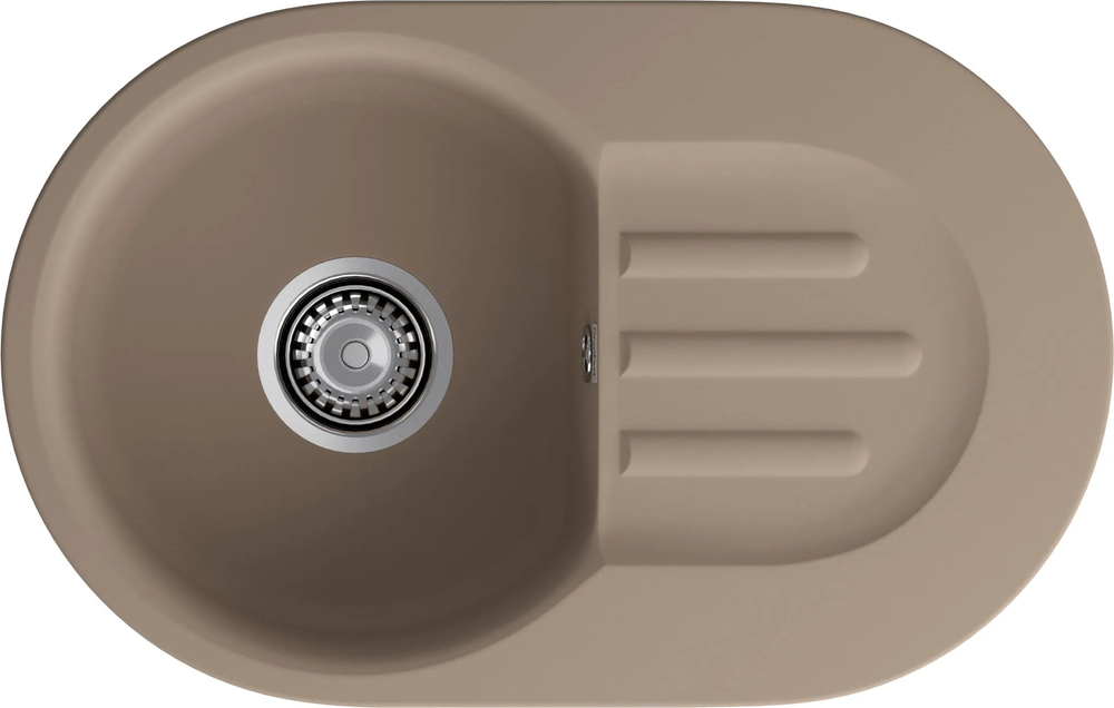 GranFest GF-SMART 685 L, мойка, мрамор, песочный Детальное фото товара: GranFest GF-SMART 685 L, мойка, мрамор, песочный