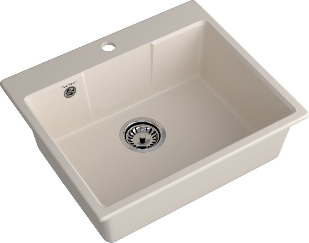 GranFest URBAN GF-UR-658, мойка, гранит, белый Детальное фото товара: GranFest URBAN GF-UR-658, мойка, гранит, белый