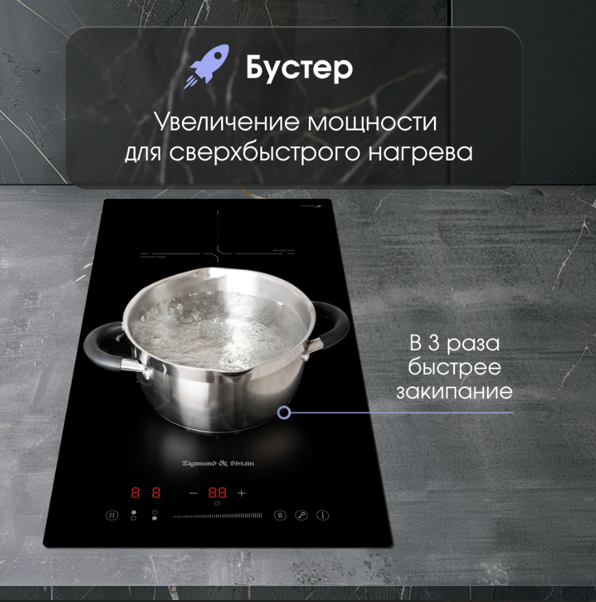 Детальное фото товара: Zigmund & Shtain CI 60.3 B индукционная поверхность