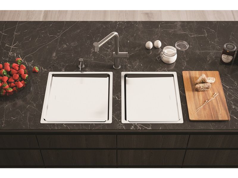 Детальное фото товара: ALVEUS крышка-поддон TRITOP на чашу 400 мм, нержавеющая сталь 