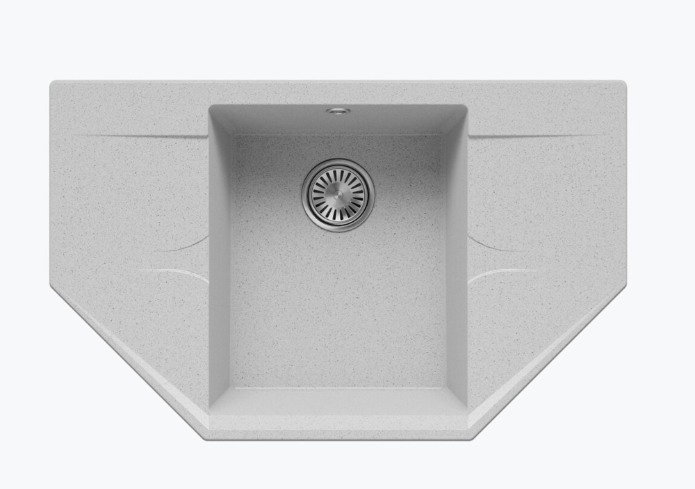 Фото товара: Polygran RIFF-800, мойка, мрамор, светло-серый 314