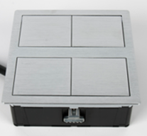 Фото товара: ASA VersaHit, 1 эл. розетка, 2 USB зарядки, нержавеющая сталь