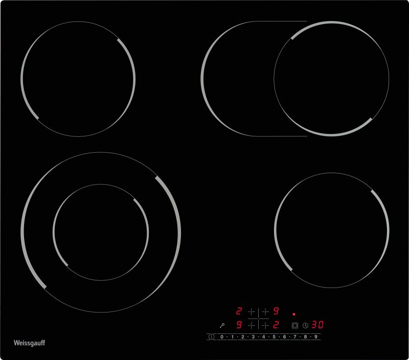 Фото товара: Weissgauff HV 642 BS стеклокерамическая поверхность