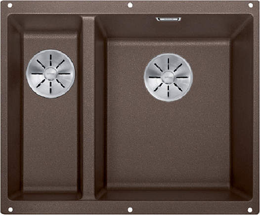 Фото товара: Blanco Subline 340/160-U, мойка, гранит, кофе (чаша справа)