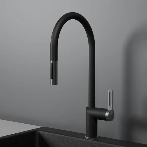 Фото товара: GRANULA 8172 смеситель, гранит, черный