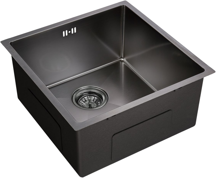 Детальное фото товара: Emar EMB-113 PVD Nano Dark, мойка, нержавеющая сталь, вороненая сталь