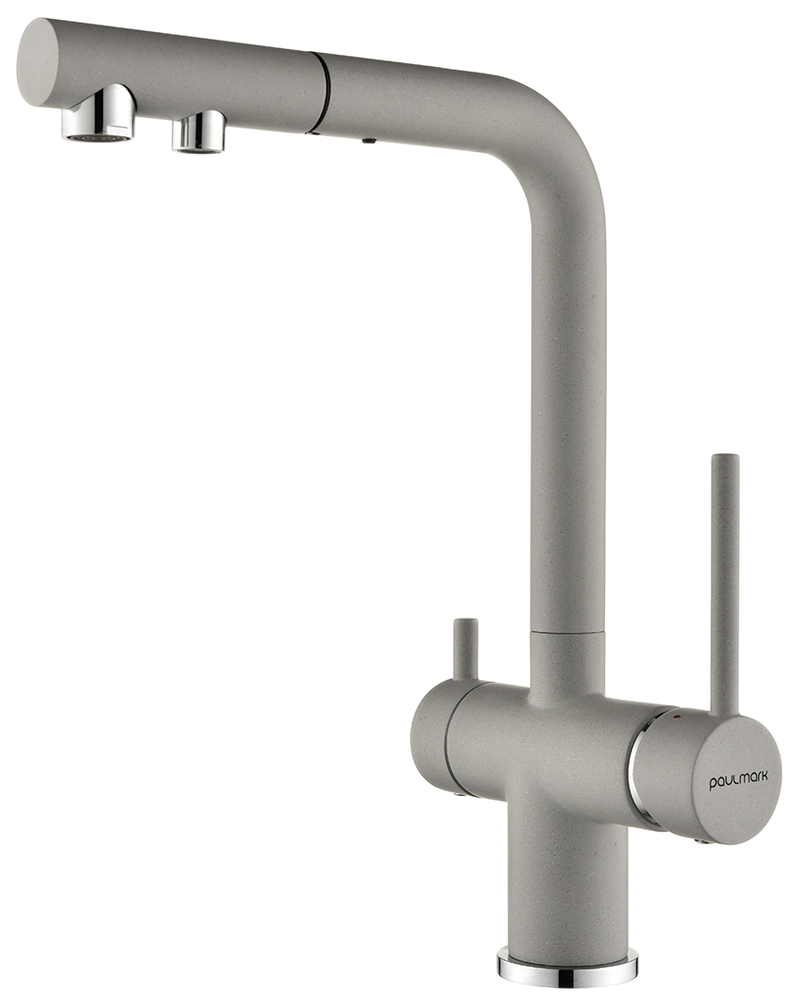 Фото товара: Paulmark SERPENTINE, смеситель, гранит, серый дым