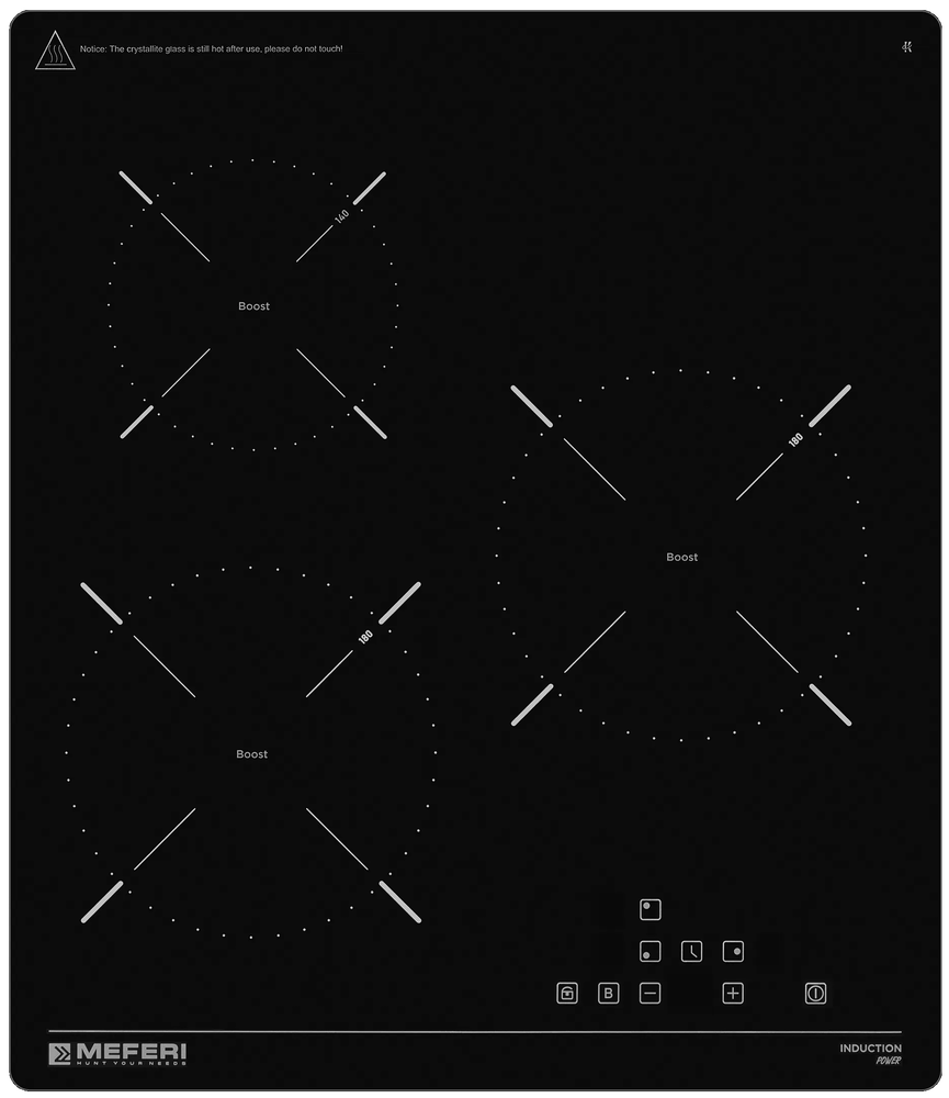 Фото товара: MEFERI MIH453BK POWER индукционная поверхность