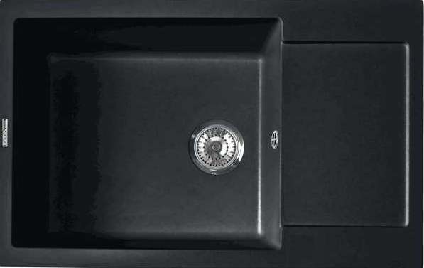 LAVA L.8 LAVA, мойка, гранит, черный металлик Детальное фото товара: LAVA L.8 LAVA, мойка, гранит, черный металлик