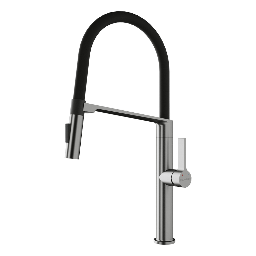 Фото товара: Paulmark BARREL, смеситель, брашированная нержавеющая сталь