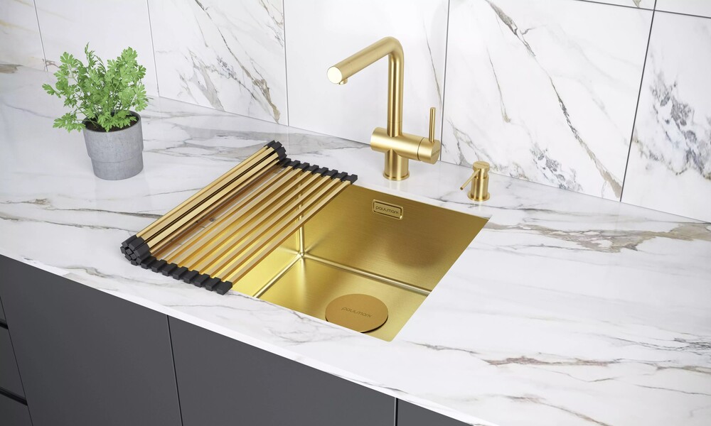 Детальное фото товара: Paulmark DOSSE, смеситель, светлое золото