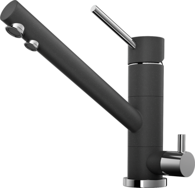 Фото товара: Omoikiri Tonami-BL, смеситель, гранит, черный