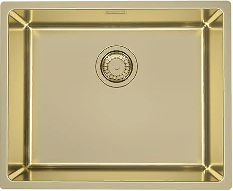 Фото товара: ALVEUS KOMBINO 50 MONARCH GOLD SAT-90, мойка, нерж. сталь, золото (в компл. с выпуском без сифона)