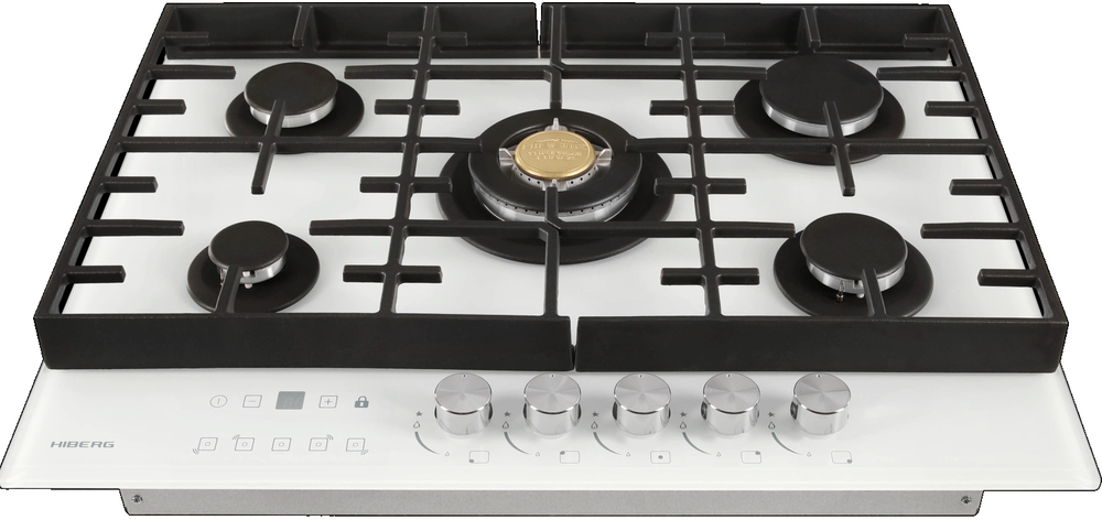 HIBERG VM 7155 W Детальное фото товара: HIBERG VM 7155 W газовая поверхность