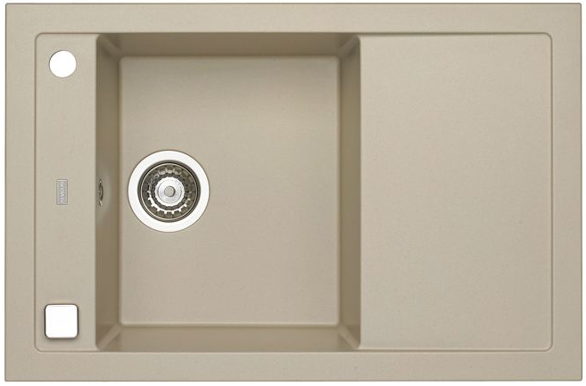 Фото товара: ALVEUS FORMIC 30 GRANITAL+ PEBBLE-G02M, мойка, гранит, светло бежевы (в комплекте с сифоном 1127749)