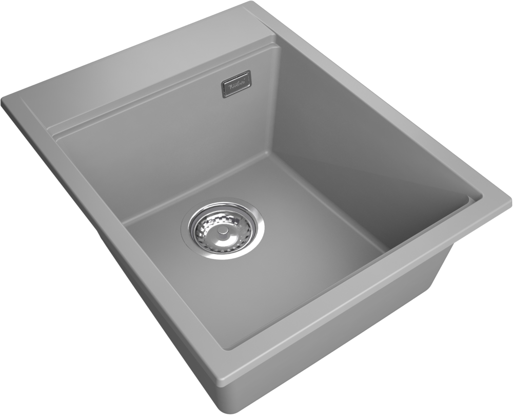 Детальное фото товара: Rivelato TESORO TR-405 grigio metallizz, мойка, гранит, серый металлик