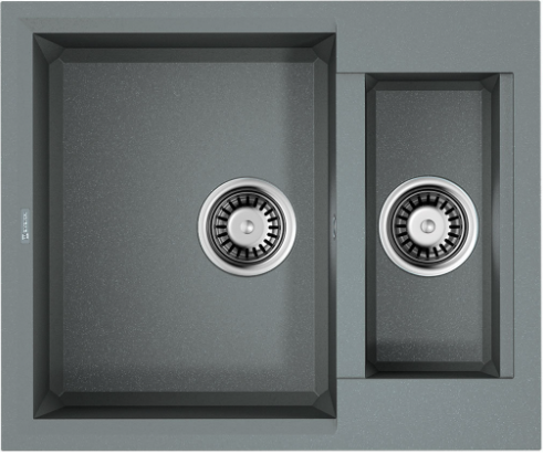 Фото товара: Omoikiri Sakaime 60-2-GR, мойка, гранит, leningrad grey