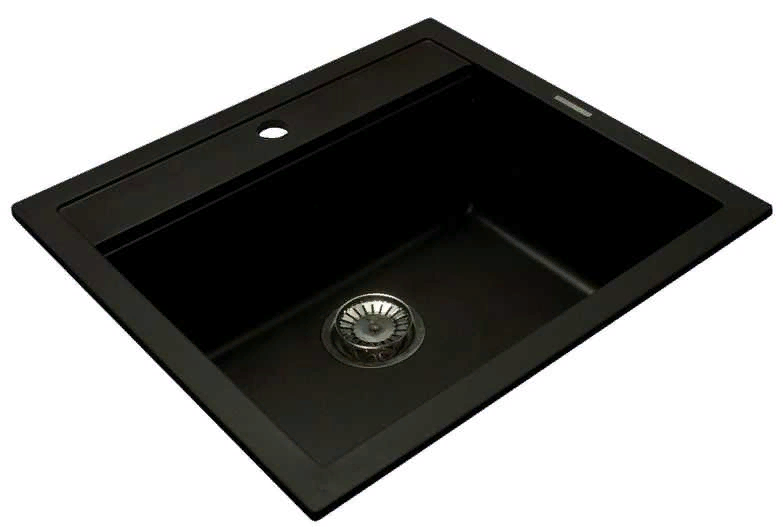LAVA Q.2 LAVA, мойка, гранит, черный металлик Детальное фото товара: LAVA Q.2 LAVA, мойка, гранит, черный металлик
