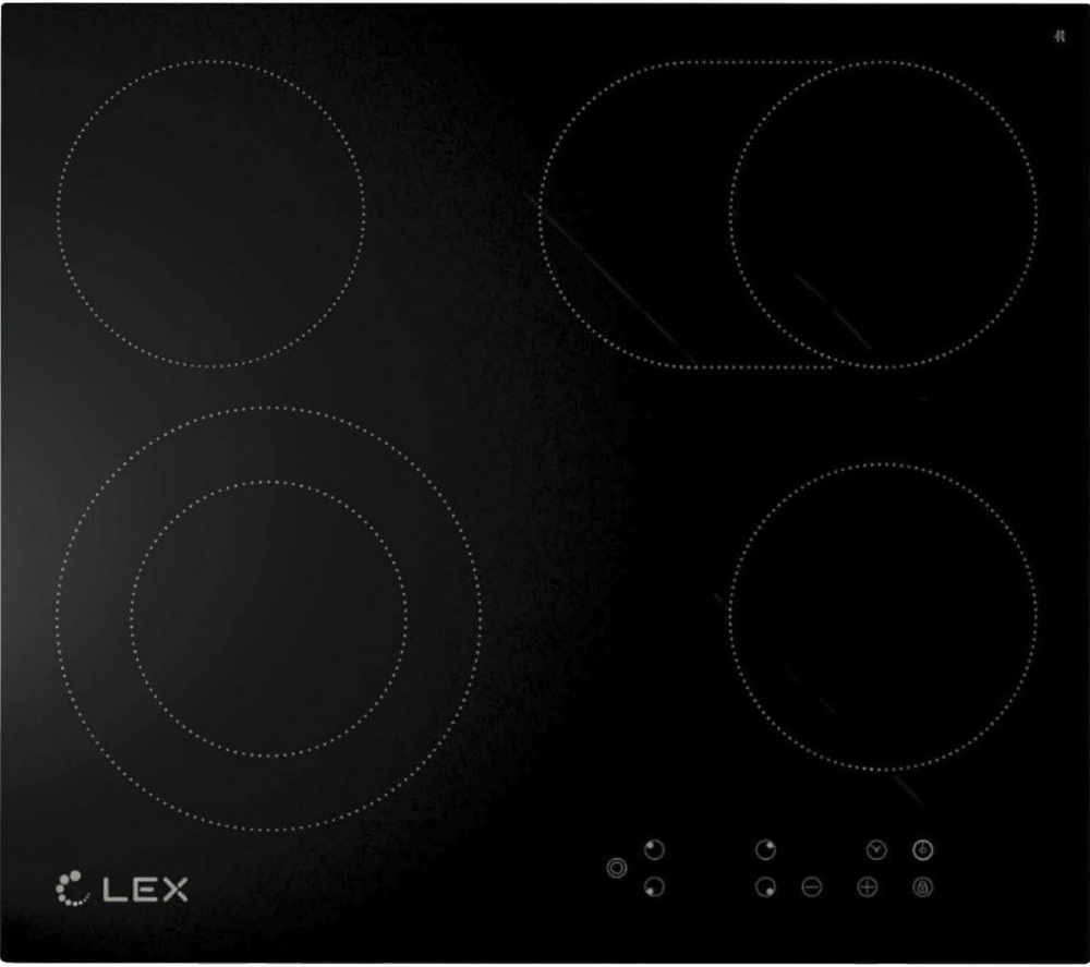 Фото товара: LEX EVH 642 BL стеклокерамическая поверхность
