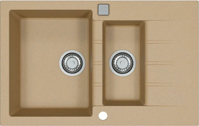 Фото товара: ALVEUS GRANITAL CADIT 70 BEIGE - G55, мойка, гранит, бежевый (в комплекте с сифоном 1132822)