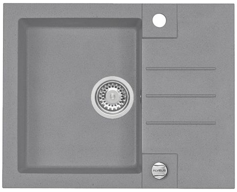 Фото товара: ALVEUS ROCK 30 GRANITAL CONCRETE-G81, мойка, гранит, серый (в комп.с сифоном 1105296)