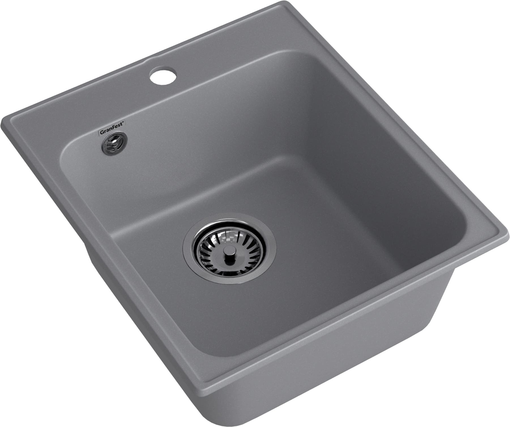 GranFest QUARZ GF-Z17, мойка, гранит, темно-серый Детальное фото товара: GranFest QUARZ GF-Z17, мойка, гранит, темно-серый
