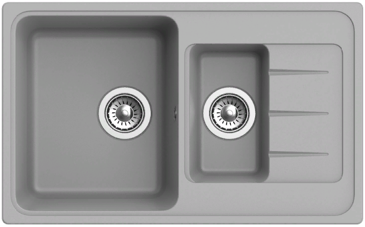 Ewigstein Elegant E- 60KF, мойка, гранит, серый металлик Фото товара: Ewigstein Elegant E- 60KF, мойка, гранит, серый металлик