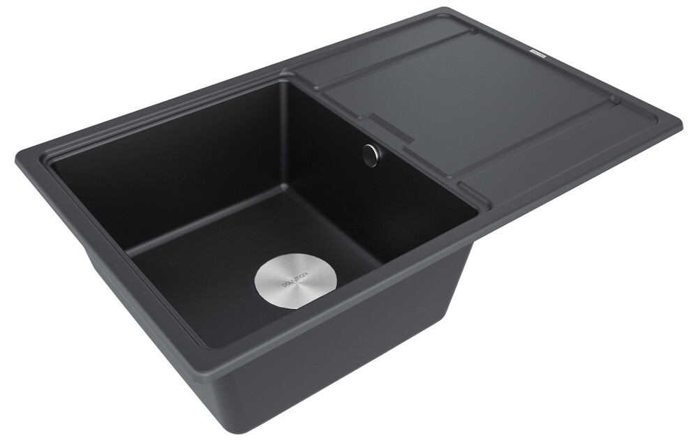 Детальное фото товара: Paulmark FLUGEN 50-780, мойка, гранит, черный металлик
