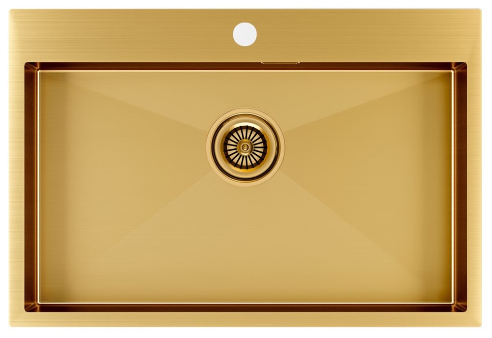 Детальное фото товара: Paulmark KRONER 75, мойка, нержавеющая сталь, брашированное золото