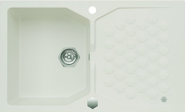 Фото товара: ALVEUS SENSUAL 30 GRANITAL+ ARCTIC-G11M, мойка, гранит, белый (в комплекте с сифоном 1101462)