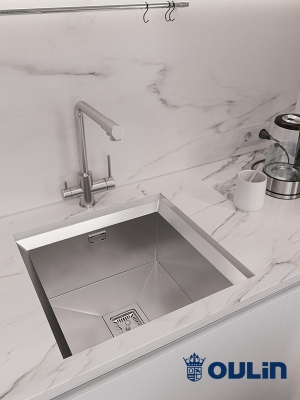 Детальное фото товара: Oulin OL-FU114 (VA8109), мойка, нержавеющая сталь сатин