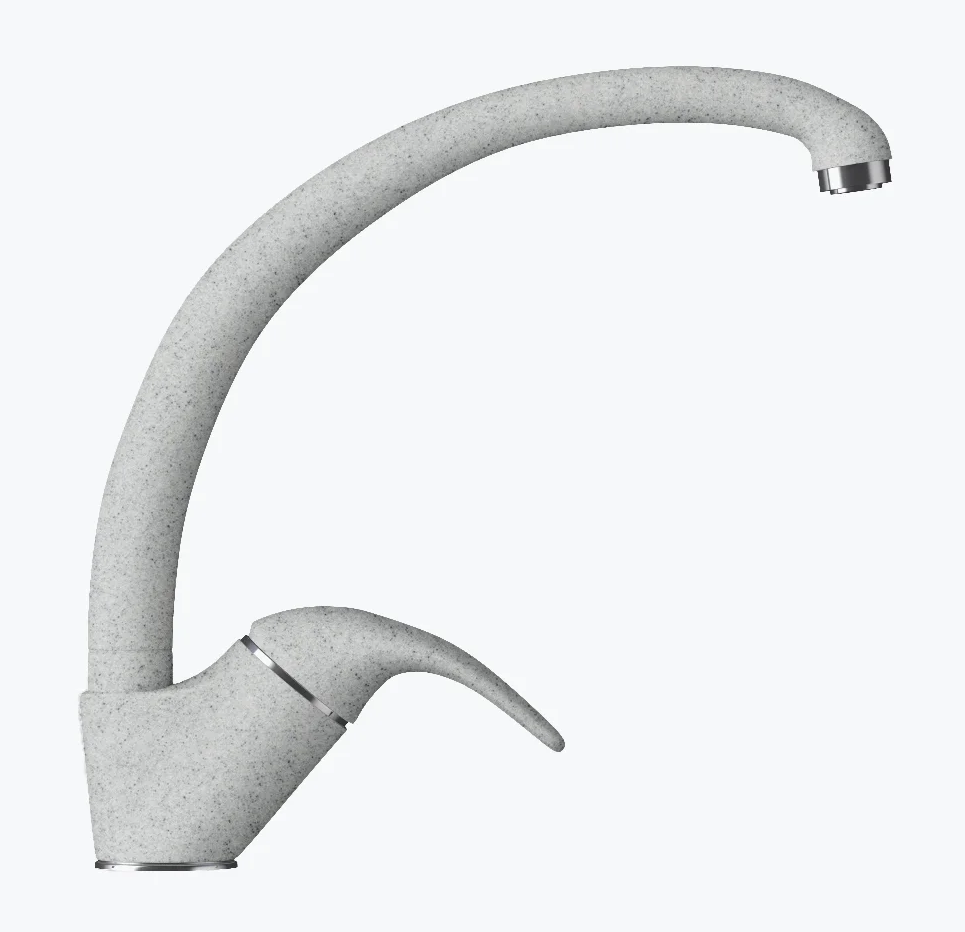 Фото товара: Polygran Высокий, смеситель, светло-серый 314