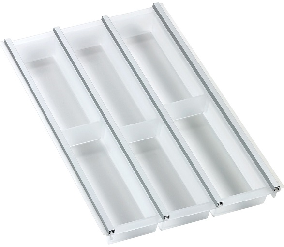 Фото товара: Ninka Cuisio Aqua 400, Legrabox Blum, лоток для столовых приборов, белый