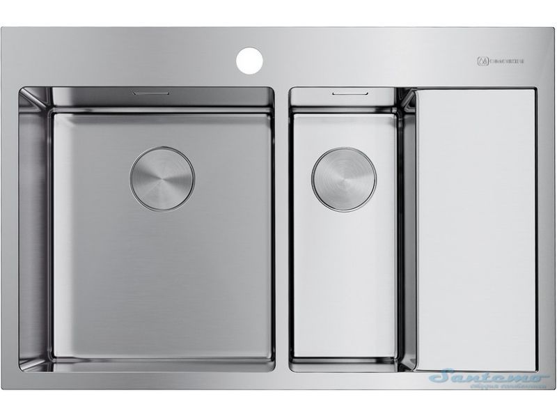 Фото товара: Omoikiri Akisame 78-2-IN-L, мойка, нержавеющая сталь, чаша слева