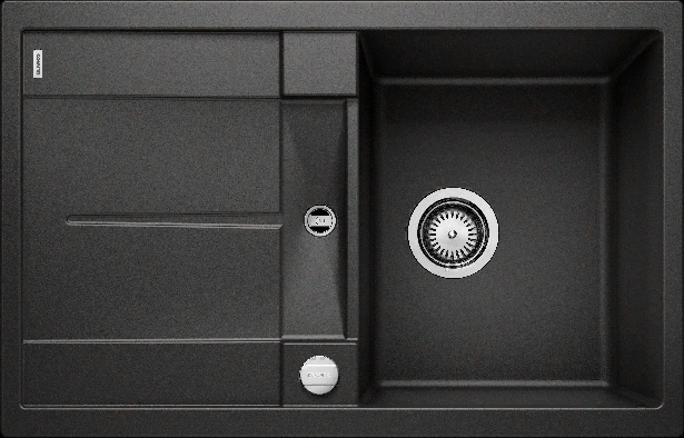 Фото товара: Blanco Metra 45S, мойка, гранит, черный, с клапаном-автоматом