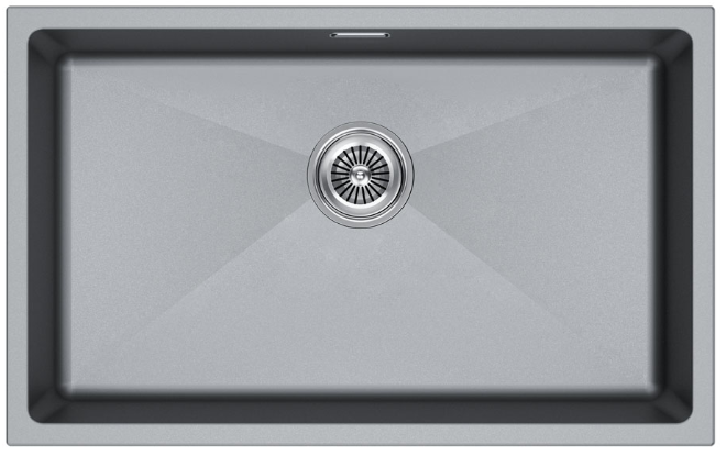 Детальное фото товара: Paulmark LUMI 74UNI, мойка, гранит, серый металлик
