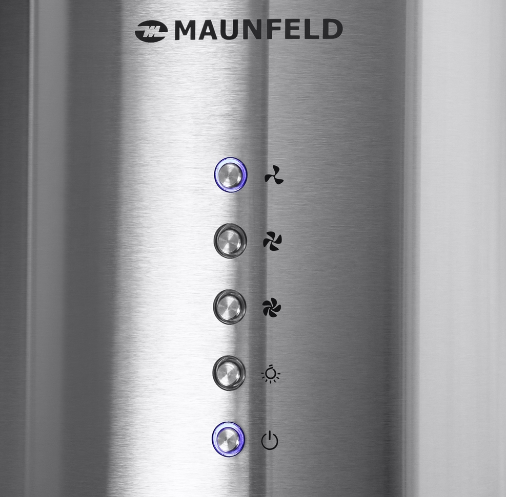 Детальное фото товара: Maunfeld LEE LIGHT (ISLA) 35 нержавеющая сталь (вытяжка + короб)