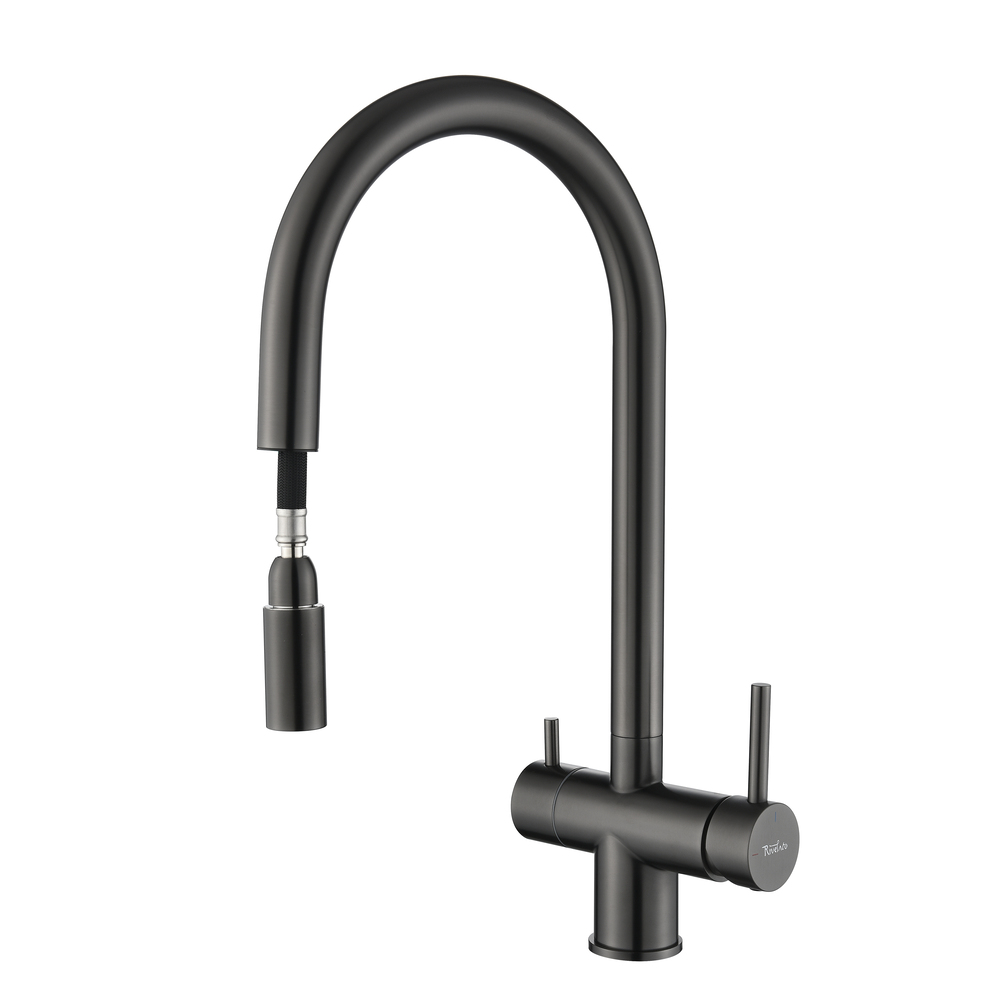Детальное фото товара: Rivelato TREVI 2433505 PVD black, смеситель, черный