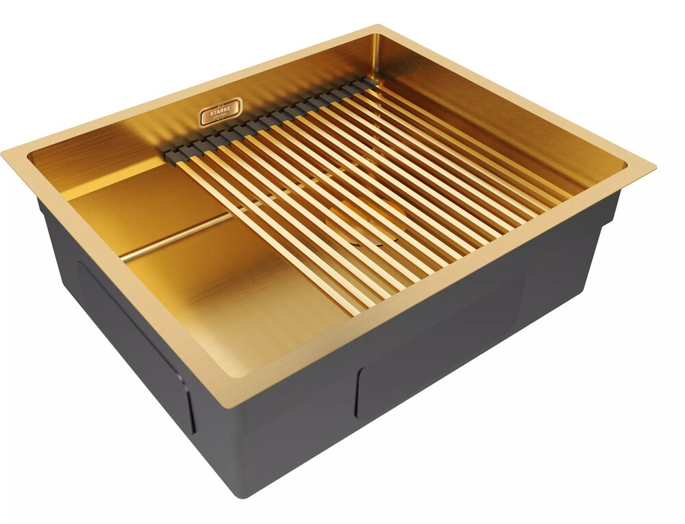 Детальное фото товара: Paulmark NEXT-PRO 54 UNI, мойка, нержавеющая сталь, брашированное золото