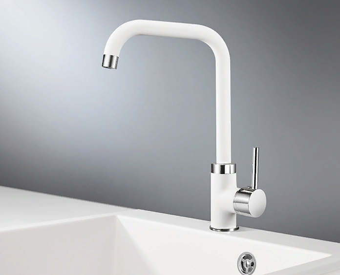 Фото товара: GRANULA 0041 смеситель, гранит, арктик (белый)