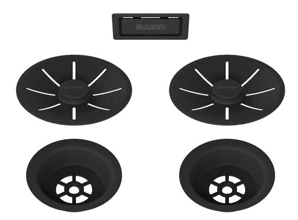 Фото товара: Blanco набор декоративных элементов C-overflow и InFino в черном матовом цвете (две чаши)