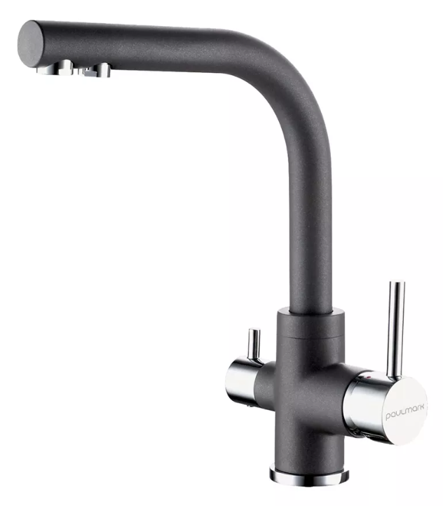 Фото товара: Paulmark ESSEN, смеситель, гранит, серый металлик