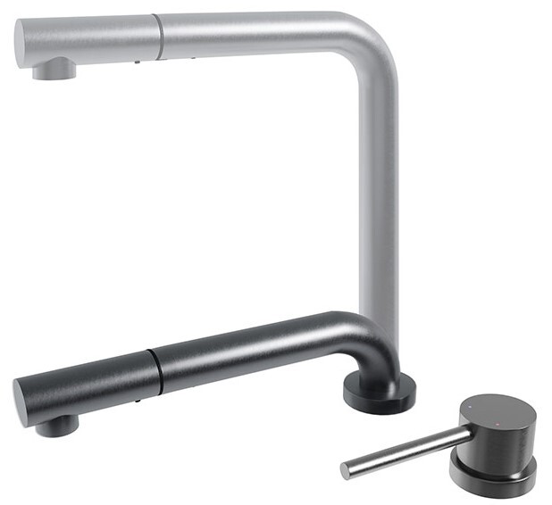 Детальное фото товара: Emar EC-7027 PVD Dark, смеситель, черный