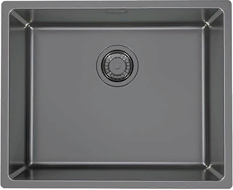 Фото товара: ALVEUS KOMBINO 50 MONARCH ANTRACITE SAT-90, мойка,нерж.сталь, антрацит (в компл. с выпуском без сиф)