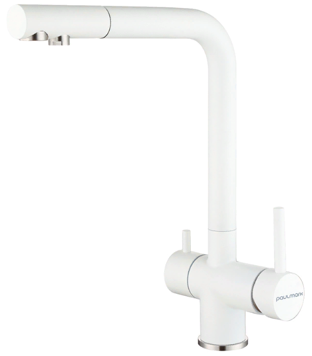 Фото товара: Paulmark SKALEN, смеситель, белый матовый