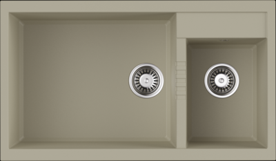 Фото товара: Omoikiri Tedori 86-2-LB-BE, мойка, гранит, ваниль