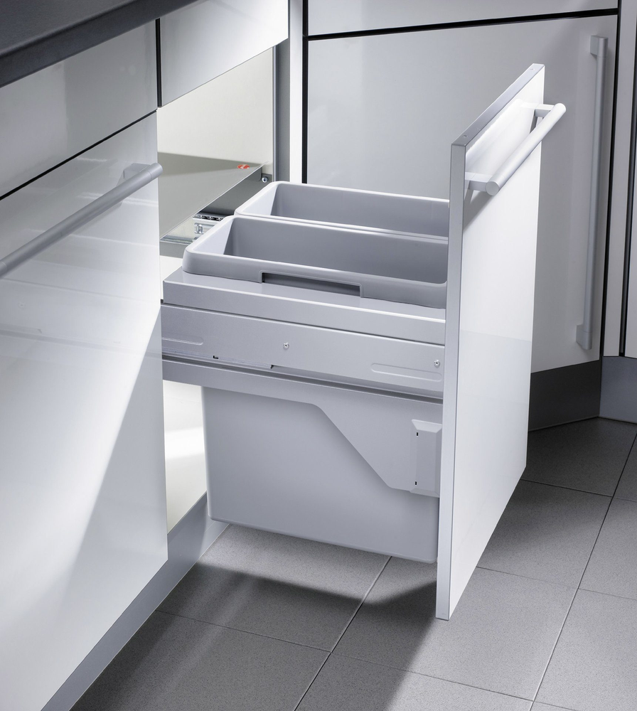 Фото товара: Hailo Euro Cargo-S выдвижная мусорная система система с 2 контейнерами по 19 л